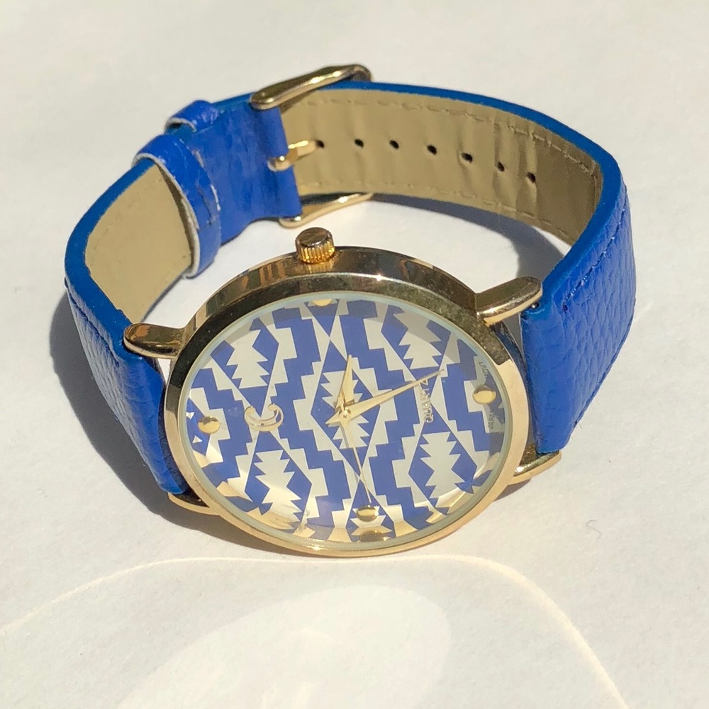 Blue Aztec watch *new battery*